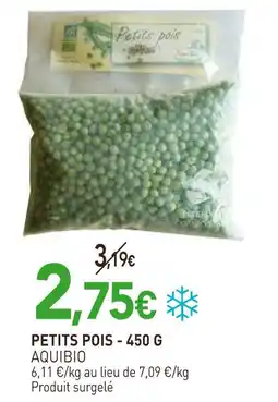 naturéO AQUIBIO Petits pois offre