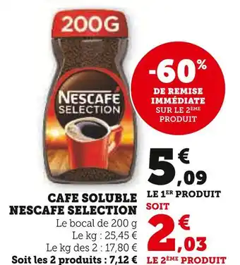 U Express NESCAFE SELECTION Cafe Soluble offre