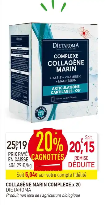 naturéO DIETAROMA Collagène marin complexe offre