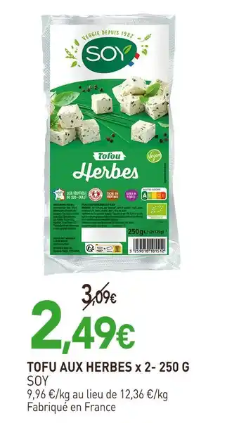 naturéO SOY Tofu aux herbes offre