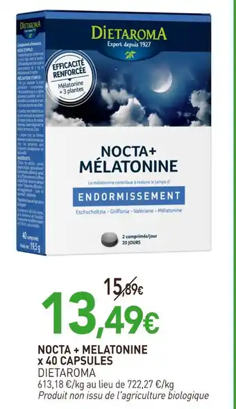 naturéO DIETAROMA Nocta+ mélatonine offre