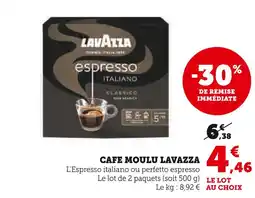 U Express Lavazza Cafe Moulu offre