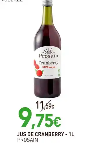 naturéO Prosain Jus de Cranberry offre