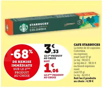 U Express STARBUCKS Cafe offre