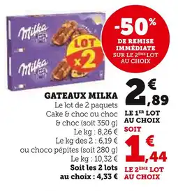 U Express MILKA Gâteaux offre