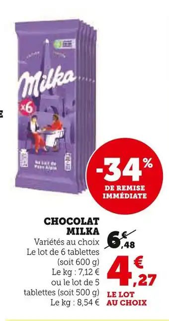 U Express Milka Chocolat offre