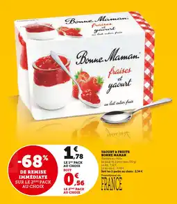 U Express Bonne Maman Yaourt & fruits offre