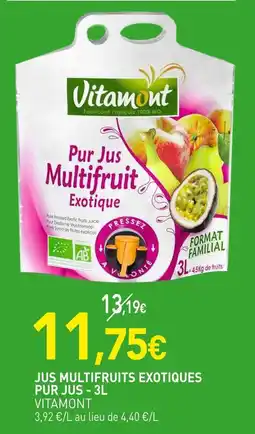 naturéO Vitamont Jus multifruits exotiques pur jus offre