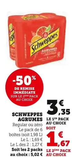 U Express Schweppes Agrumes offre