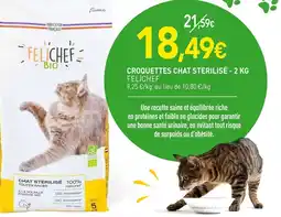 naturéO FELICHEF Croquettes chat sterilisé offre