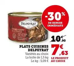 U Express DELPEYRAT Plats cuisinés offre