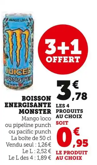 U Express Monster Boisson Energissante offre