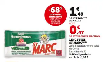 U Express ST MARC Lingettes offre