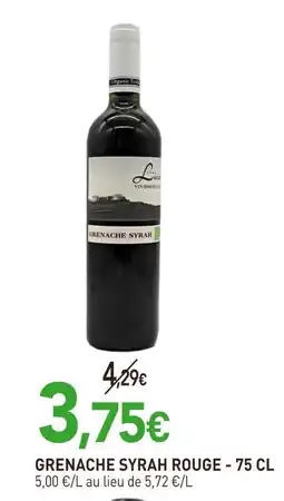 naturéO Grenache syrah rouge offre