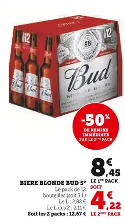 U Express Bud Biere blonde 5° offre