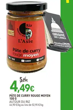 naturéO Autour du Riz Pâte de curry rouge moyen offre