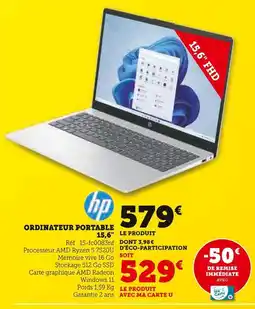 Hyper U HP Ordinateur portable offre