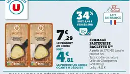 U Express U Fromage pasteurise raclette offre