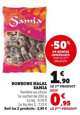 U Express Samia Bonbons Halal offre