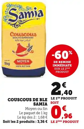 U Express Samia Couscous de blé offre