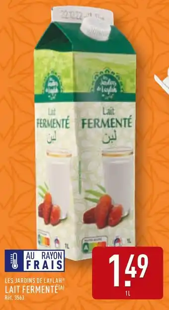 ALDI LES JARDINS DE LAYLAH Lait fermenté offre