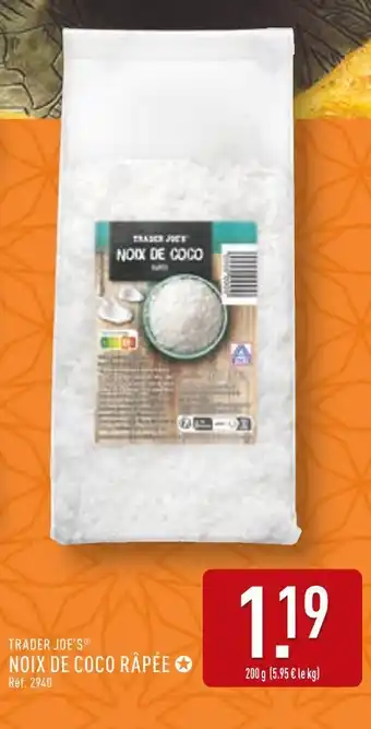 ALDI TRADER JOE'S Noix de coco râpée offre