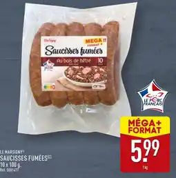 ALDI Le Marsigny Saucisses fumées offre