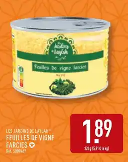 ALDI LES JARDINS DE LAYLAH Feuilles de vigne farcies offre