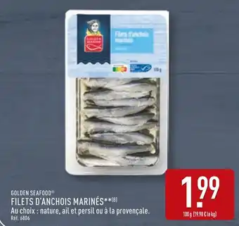 ALDI GOLDEN SEAFOOD Filets d'anchois marinés offre