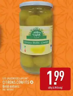 ALDI LES JARDINS DE LAYLAH Citrons Confits offre