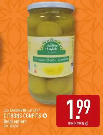 ALDI LES JARDINS DE LAYLAH Citrons Confits offre