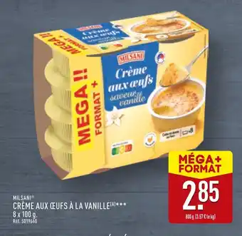 ALDI MILSANI Crème aux œufs à la vanille offre