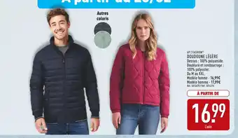 ALDI UP 2 FASHION DOUDOUNE LÉGÈRE offre