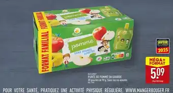 ALDI BACCARA Purée de pomme en gourde offre