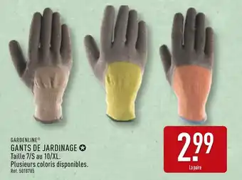 ALDI GARDENLINE Gants de jardinage offre