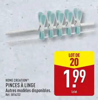 ALDI HOME CREATION Pinces à linge offre