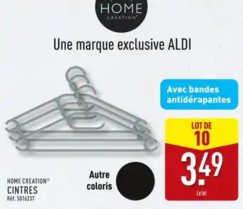 ALDI HOME CREATION Cintres offre