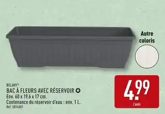 ALDI BELAVI Bac à fleurs avec réservoir offre