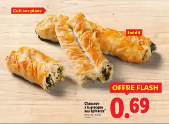 Lidl Chausson à la grecque aux épinards offre