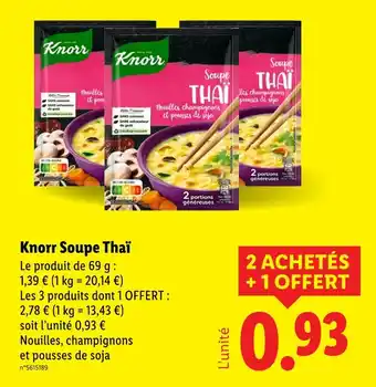 Lidl KNORR Soupe Thaï offre