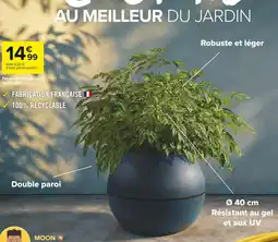 Carrefour Pot de fleurs boule granit offre