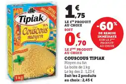 Super U TIPIAK Couscous offre