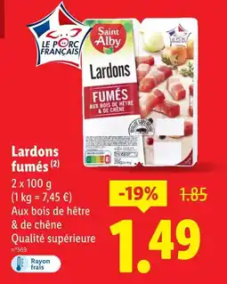 Lidl Lardons fumés offre