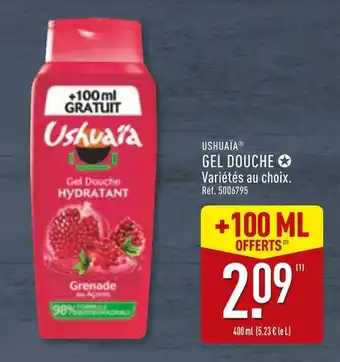 ALDI USHUAÏA Gel douche hydratant grenade des açores offre