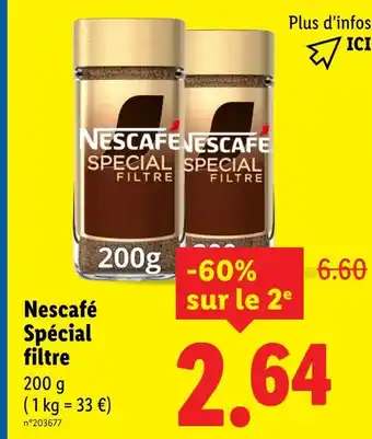 Lidl NESCAFÉ Spécial filtre offre