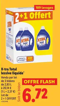 Lidl X-TRA Total lessive liquide offre