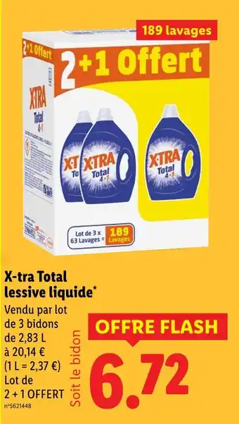 Lidl X-TRA Total lessive liquide offre