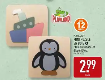 ALDI PLAYLAND Mini puzzle en bois offre