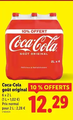 Lidl Coca-Cola goût original offre