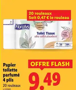 Lidl Floralys Papier toilette parfumé 4 plis offre